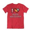 Erwachsenes oder ICH LIEBE NORDMAZEDONIEN Fußball T-Shirt 2024 Baumwolle