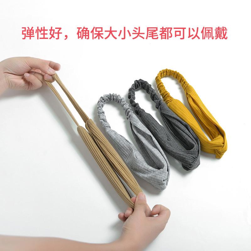 Elastic Crossed Headband Solid Color Knitted Cotton Suede Headband Ladies Hair Accessories Hair Band Headgear