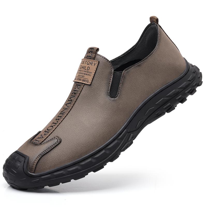 

Модные мужские слипоны из натуральной кожи ручной работы, универсальные повседневные лоферы, дышащие туфли для вождения, мокасины горячей распродажи, уличная мужская обувь для ходьбы 38 хаки