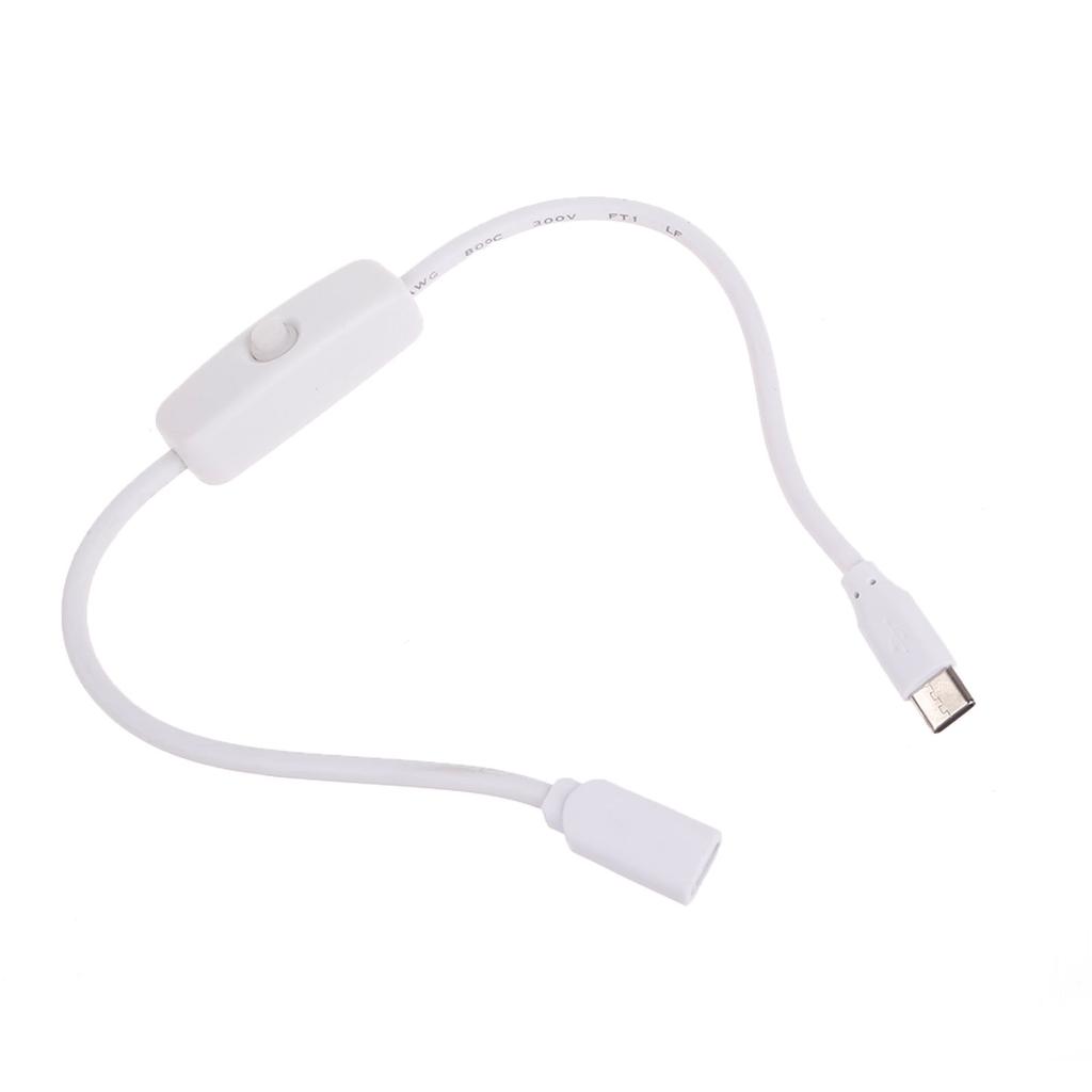 Type C Male to Female Extension Cable with ON f Button Convenient Power Control for Phones, Tablets, and More