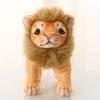 23/28cm Simulation Male Lion Plush Toys Lifelike Panthera Leo Stuffed Dolls Cute King of Grassland Room Decor Kids Birthday Gift
