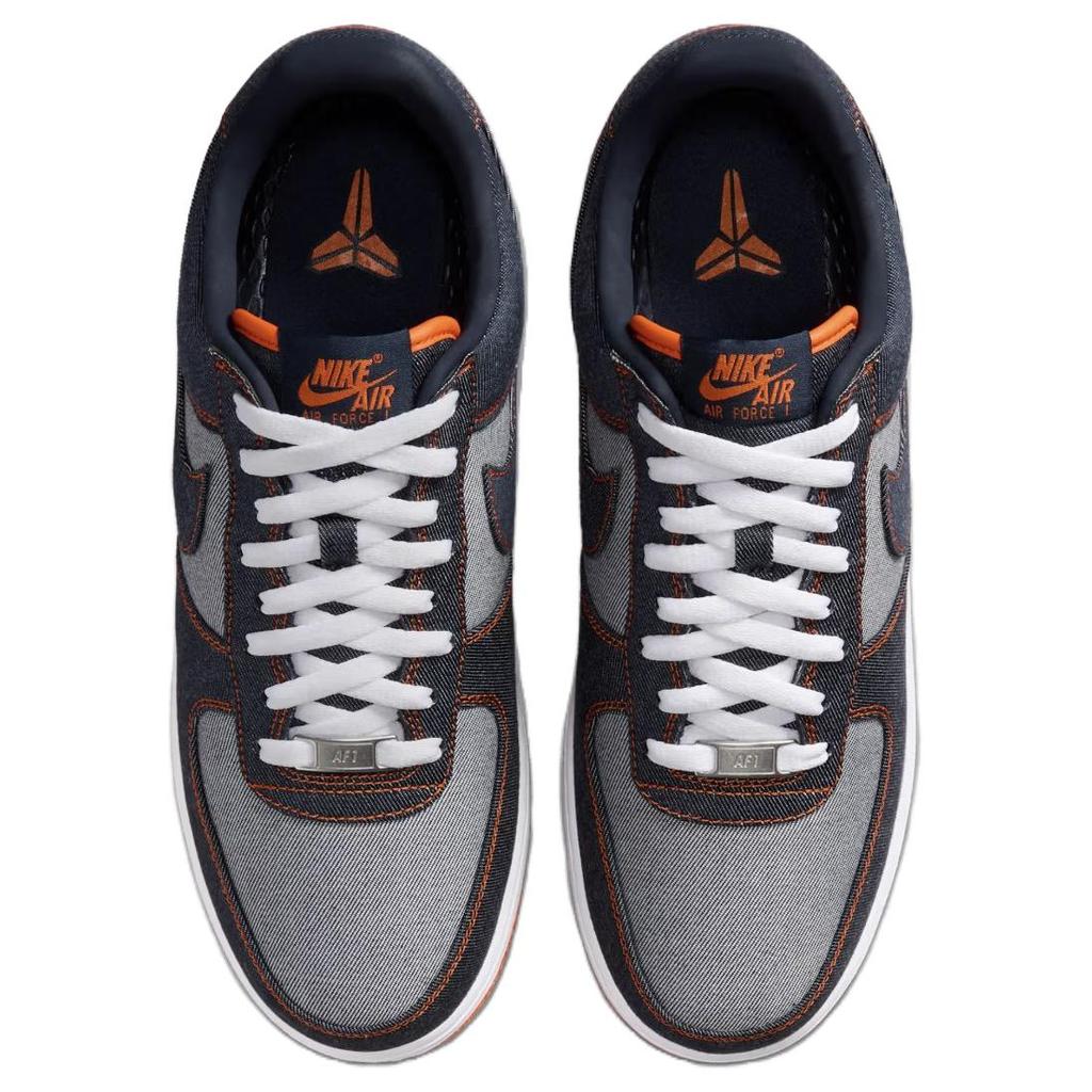 Kobe Bryant x Nike Air Force 1 Denim 2026 Sneakers da Uomo Blu Ossidiana Arancione Sicurezza IM1980-400