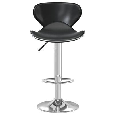 Black Faux Leather Bar Stool