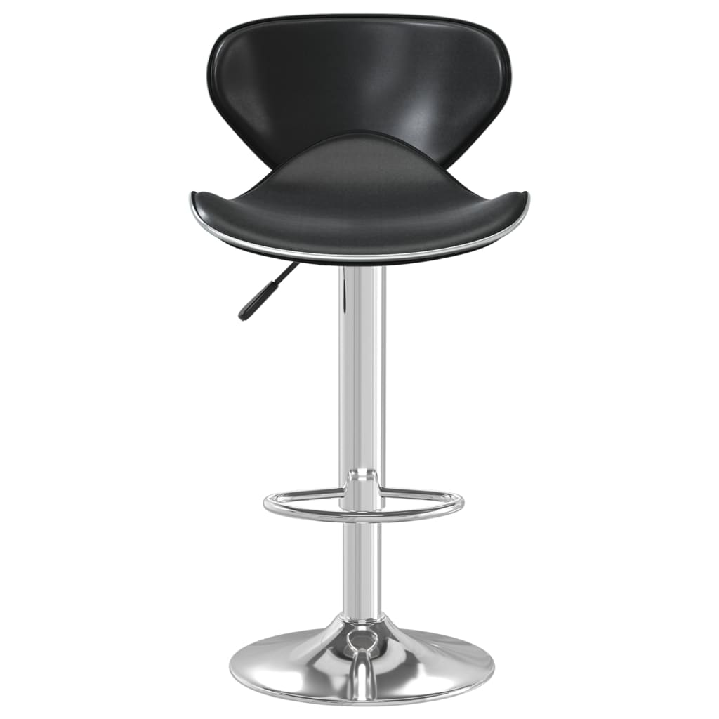 Black Faux Leather Bar Stool