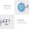 Modian 925 Sterling Silver Enamel Heart Simple Round Stud Earrings Minimalist Screw Beads Earrings For Women Fine Jewelry Gifts