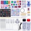 Epoxy Resin Silicone Molds Starter Kit All In One Office Home Decor Art Clear Craft Jewelry Making Kit for Keychain Necklace DIY