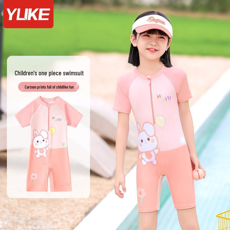 

Girls Quick-Dry One-Piece Swimsuit for Small to Large Children 4XL
