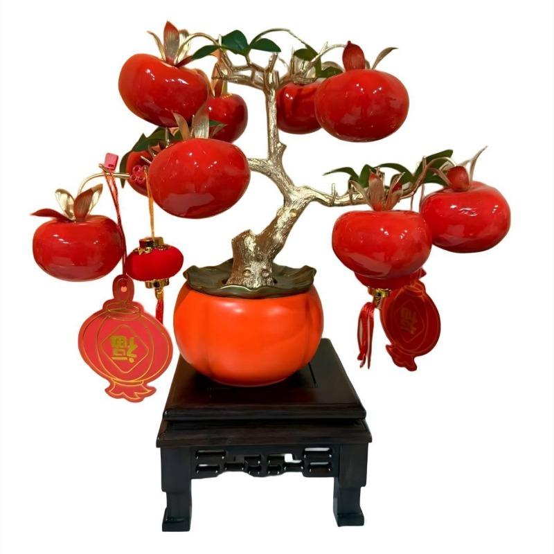 Persimmon Ornament Spring Festival Atmosphere Creative Layout Living Room Office Simulation Fruit Desktop Decoration
