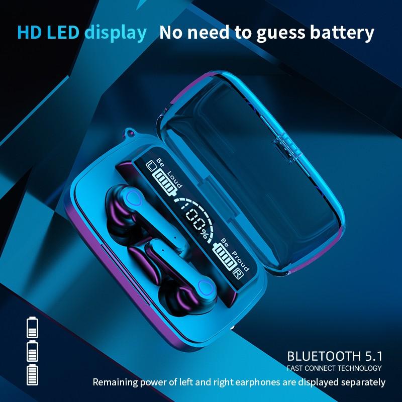 TWS Bluetooth Headset Dual-ear Headset Vodotěsná Bluetooth sluchátka