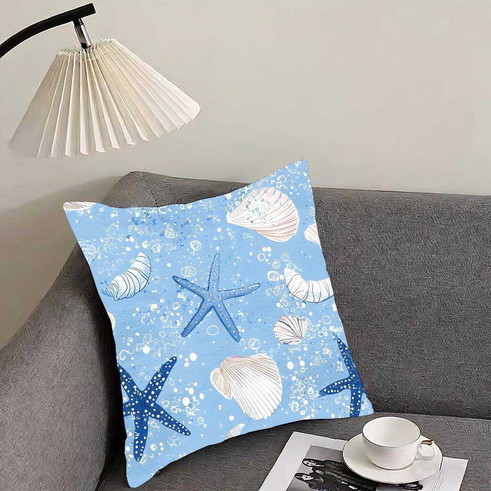 Ocean Animals INS Cushion Cover Pillowcase Ultra Soft Skin Friendly Fabric Cloud Like Comfort  Concealed Zipper