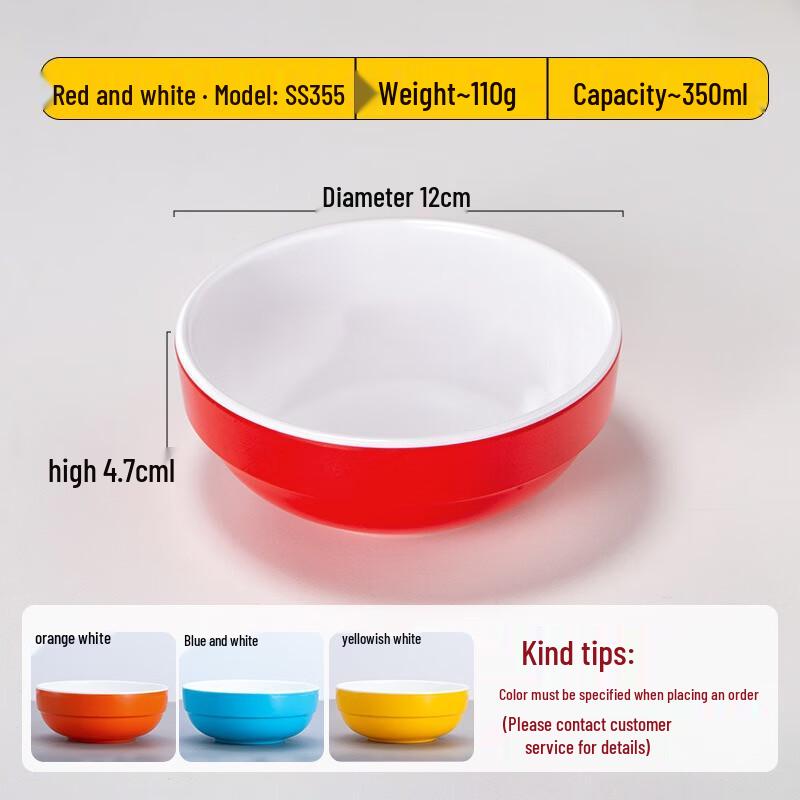 JINMEILI Melamine Small Buffet Bowls (10-Pack)