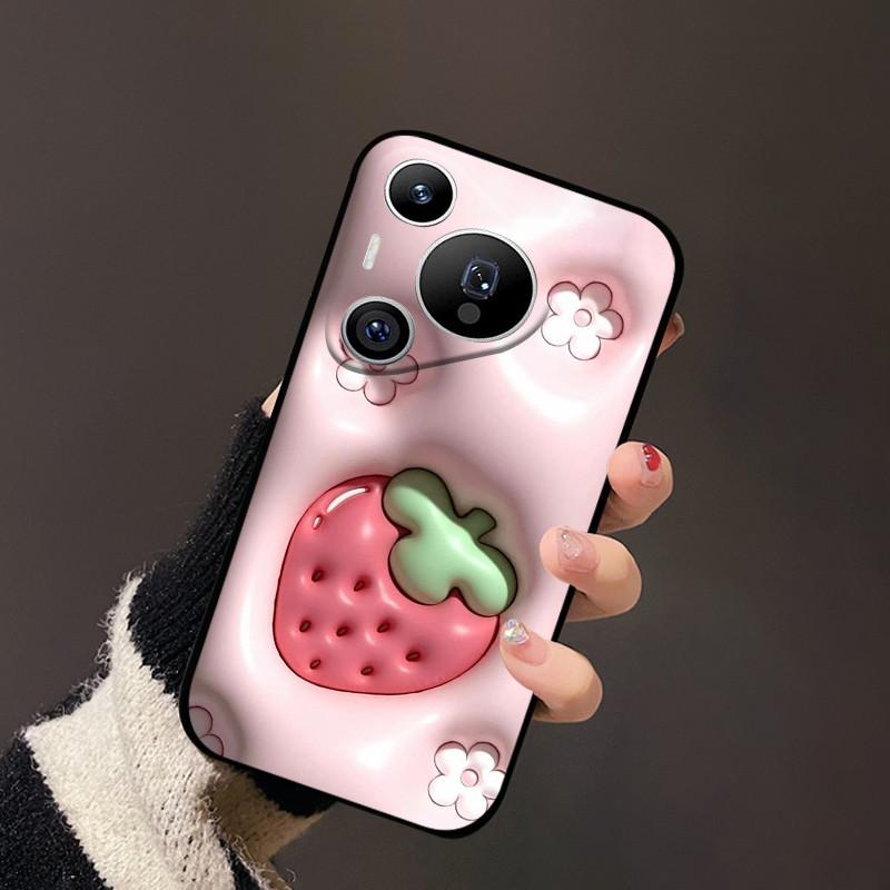 Für Huawei Pura 70 Hülle Schwarz Matt Niedlich Weich Silikon TPU Hüllen für Pura70 Pro Pura 70 Pro+ Plus Ultra Abdeckung Schutz Fundas