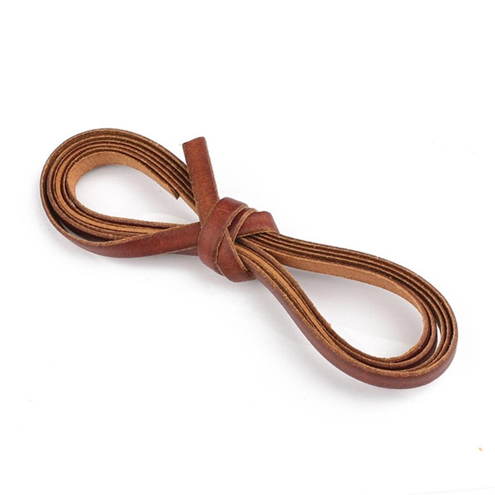2m Vintage Cowhide Leather Cord Strip Round/Flat Rope String DIY Bracelet Necklace Braided Craft Jewelry Making Accessories