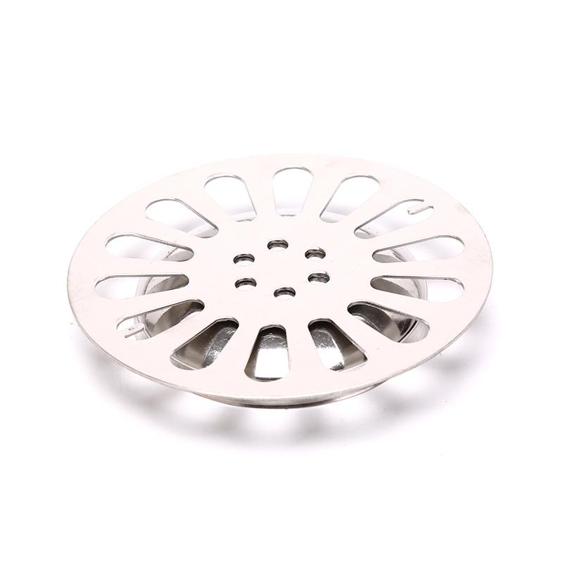 1Pc Stainless Steel Floor Drain Cover Overflow Round Anti-Clogging Shower Drain