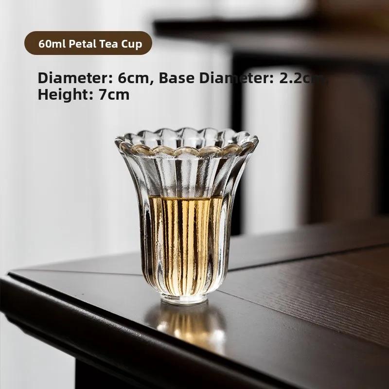 Handmade Japanese  Tea Cup for Drinking Tea Heat Resistant Glass Small Tea Cup Personal Dedied Owner Cup