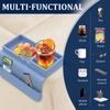 Sofa Armrest Tray Silicone Sofa Armrest Rest Shelf with Side Pocket Dual Slot Anti-Slip Sofa Cup Holder for Remote Control Snack
