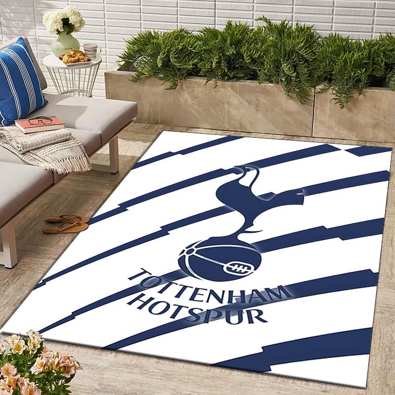 T-Tottenham Hotspur Design Teppich - Rutschfest, Weich & Gemütlich Fußmatte für Wohnzimmer, Schlafzimmer, Büro - Dekoteppich für Innen/Außen