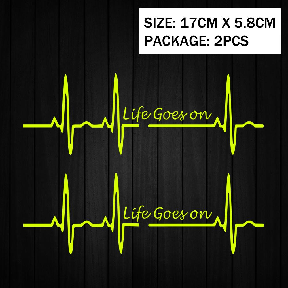 Heart Beat Trackpad Life Goes On Refletor Moto Stickers Motorcycle Scooter Body Fuel Tank Accessories Decals for Honda Vespa