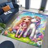 1pc Anime Unicorn and Fairy Chair Mat - Office Desk Pad with Fantasy Floral Design, Non-Slip Rug for Home Decor, Suitable for All Seasons, Perfect Gif