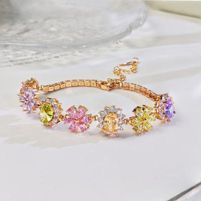 Nouveaux Accessoires de Mode Tendance Style Européen et Américain Bracelet Créatif pour Femmes Bracelet Simple en Zircon 2026
