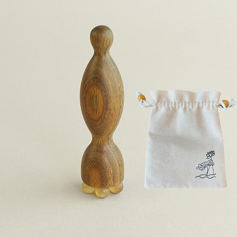 Sandalwood Gua Sha Facial Massage Tool – Lotus Seedpod-Shaped Sticks for Skin Care and Facial Physiotherapy