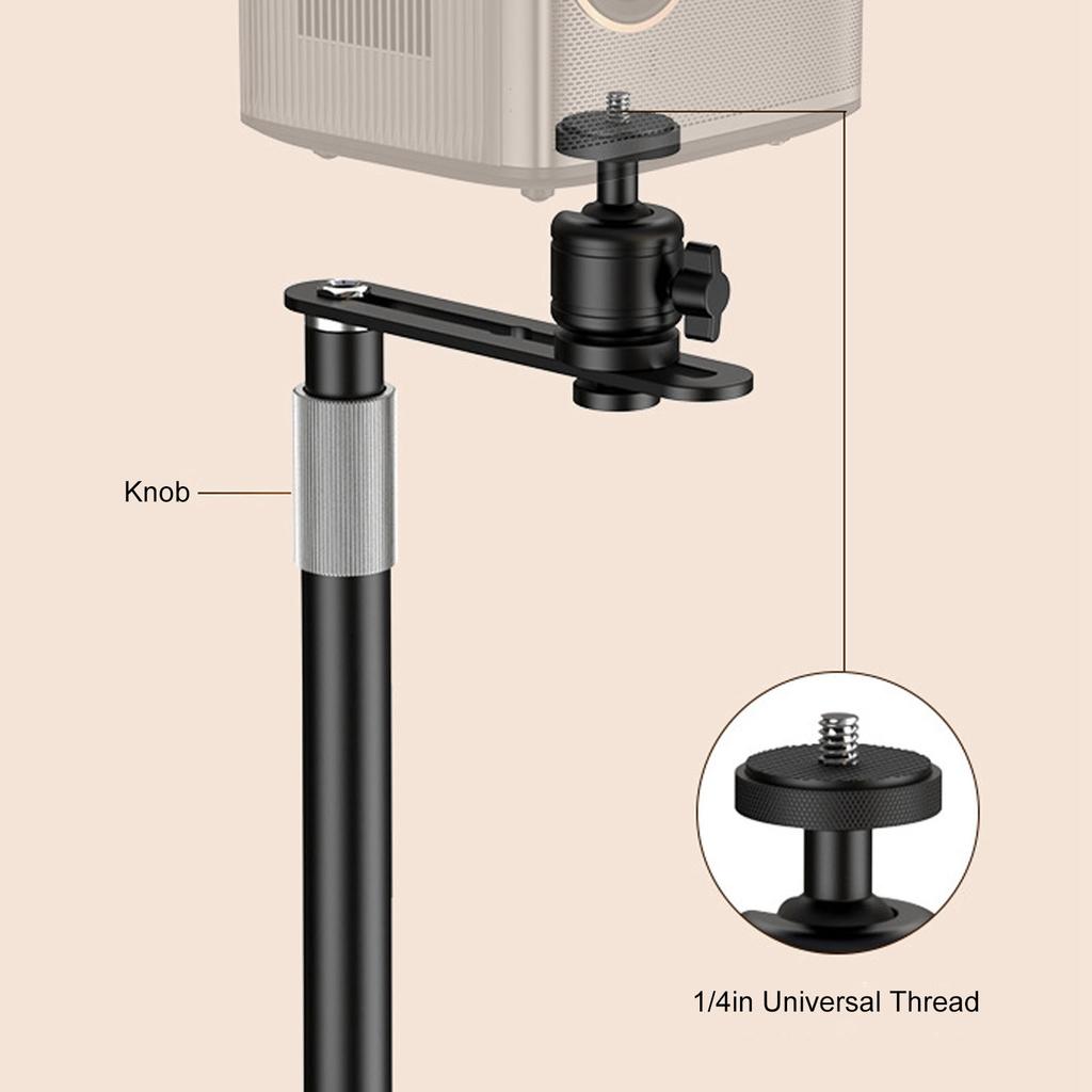 Projector Stand 24‑40CM Adjustable Angle Projector Mount Holder 1/4in Thread for Sofa Bedside Projector Mount Holder