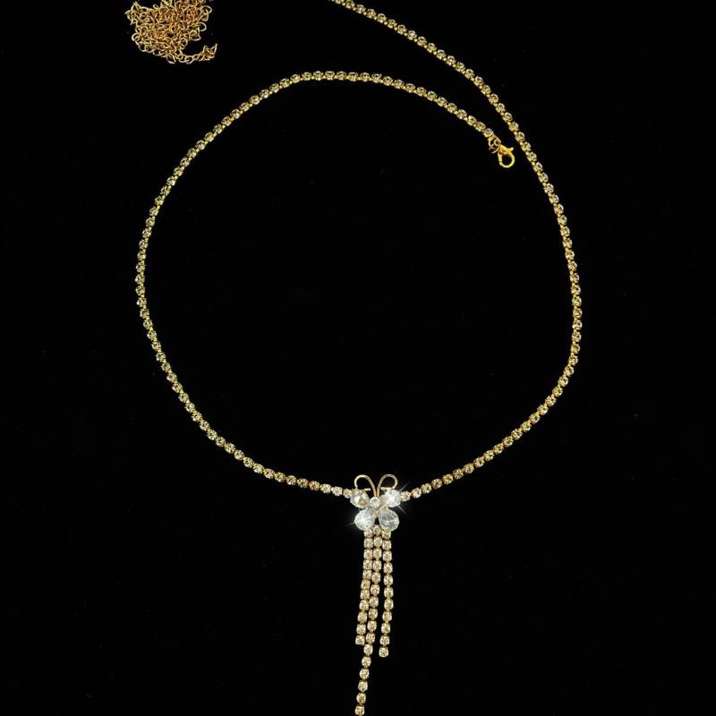 Rhinestone Butterfly Waist Chain Personalized Versatile Zircon Beach Belly Chain Popular Accessories