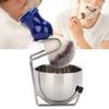 3pcs  Set Beard Shaving Brush Beard Brush Bowl Stand Set Stainless Steel Beard Shaving Kit
