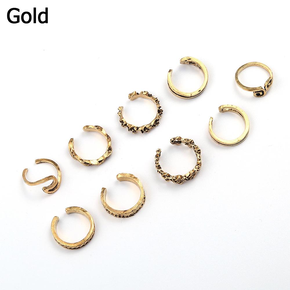 Lot De 9 Bagues D'Orteils Réglables Pour Femmes - Zircone, Opale, Celtique Et Infini En Or 14K