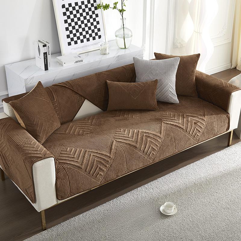 

Диванная подушка Four Seasons Универсальная нескользящая подушка Nordic Простой чехол для дивана Универсальный универсальный чехол Чехол на заднюю подушку Полотенце 90*160cm