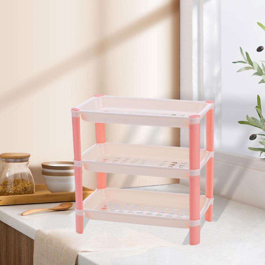 Countertop Storage Rack Tabletop Display Shelf Large Capacity Seasoning Rack Desk Bookshelf Home Organizer for Living Room