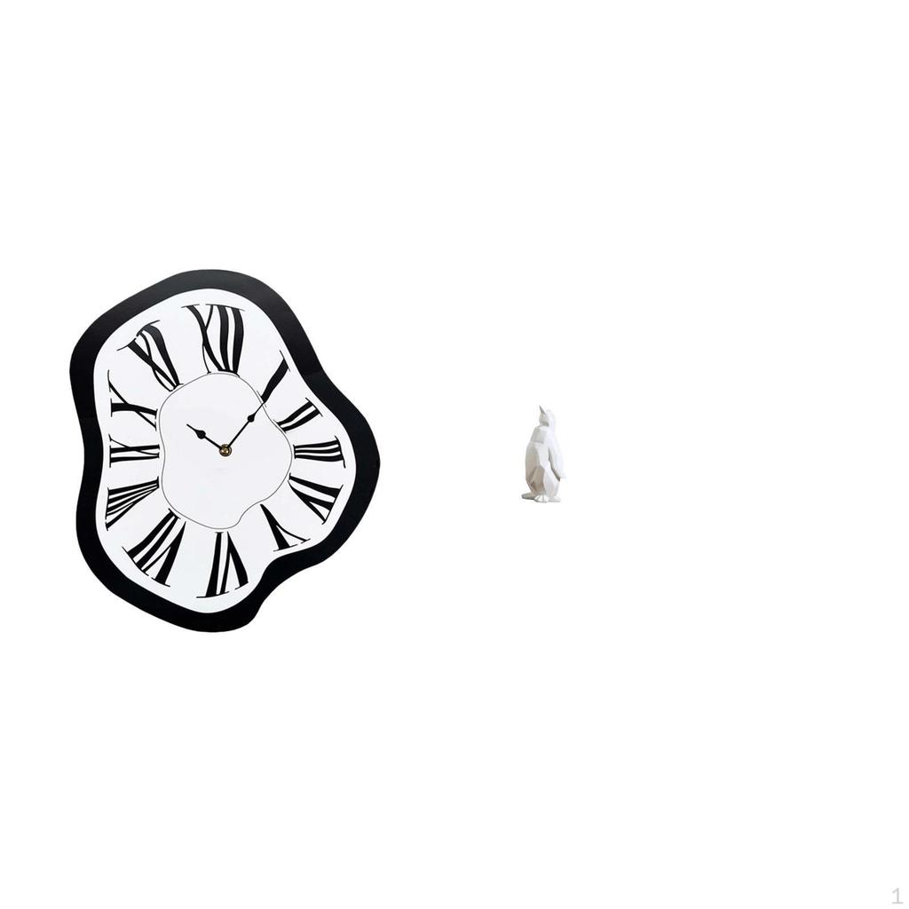 Acrylic Melting Clock Sculpture Unique Creative Distorted Wall Resin Animal Statue Luxury