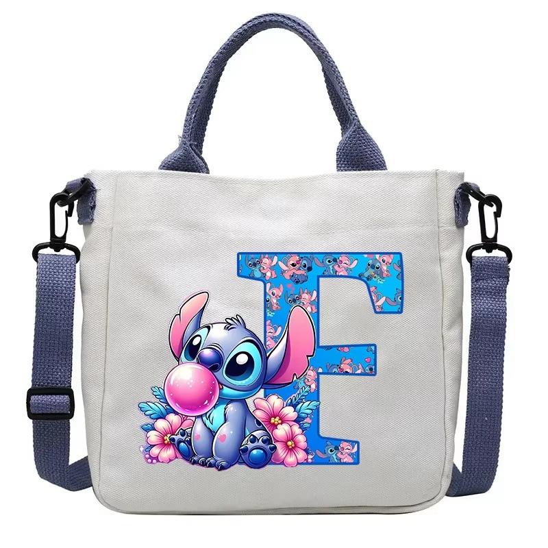 26 Letter Printed Student Canvas Bag Shoulder Bag Multi-Function Large Capacity Messenger Bag