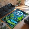 Valentine Love Theme Crystal Velvet Rug Personalized Custom Name Text Soft Floor Mat Home Decor
