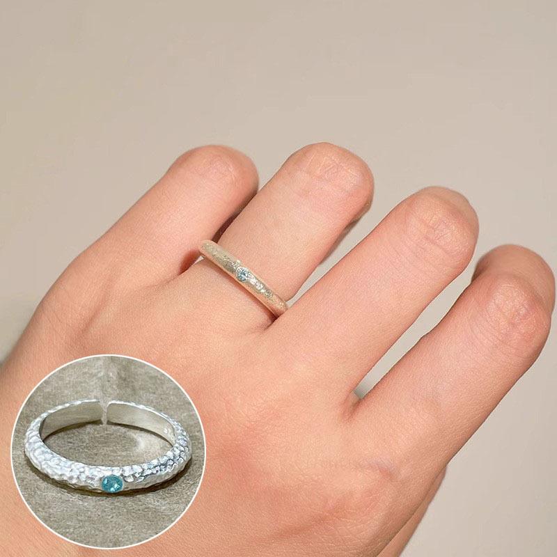 

PANJBJ 925 Sterling Silver Drip Glaze Rings For Women Zircon Multicolour Pearl Hollow Out Design Jewelry Gift Dropshipping