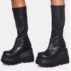Luxusmarke Herbst Damenstiefel Dicksohlen Damenstiefel Modetrend Dicksohlenschuhe Damen Reißverschluss Damenschuhe Botas