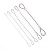 3PCS Safe 20cm Safety Security Cable Wire Stainless Steel Sliver Stage Lights Rope Double Loop Daily