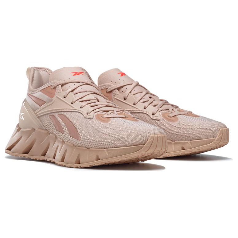 Reebok  Zig Kinetica 3 Soft Ecru Women Sneakers Tan Neon-Cherry HR1321
