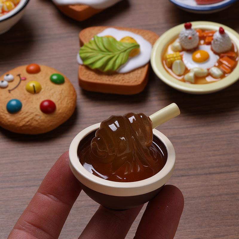 3D Gourmet Food Fridge Magnet - Creative Resin Decoration for Play