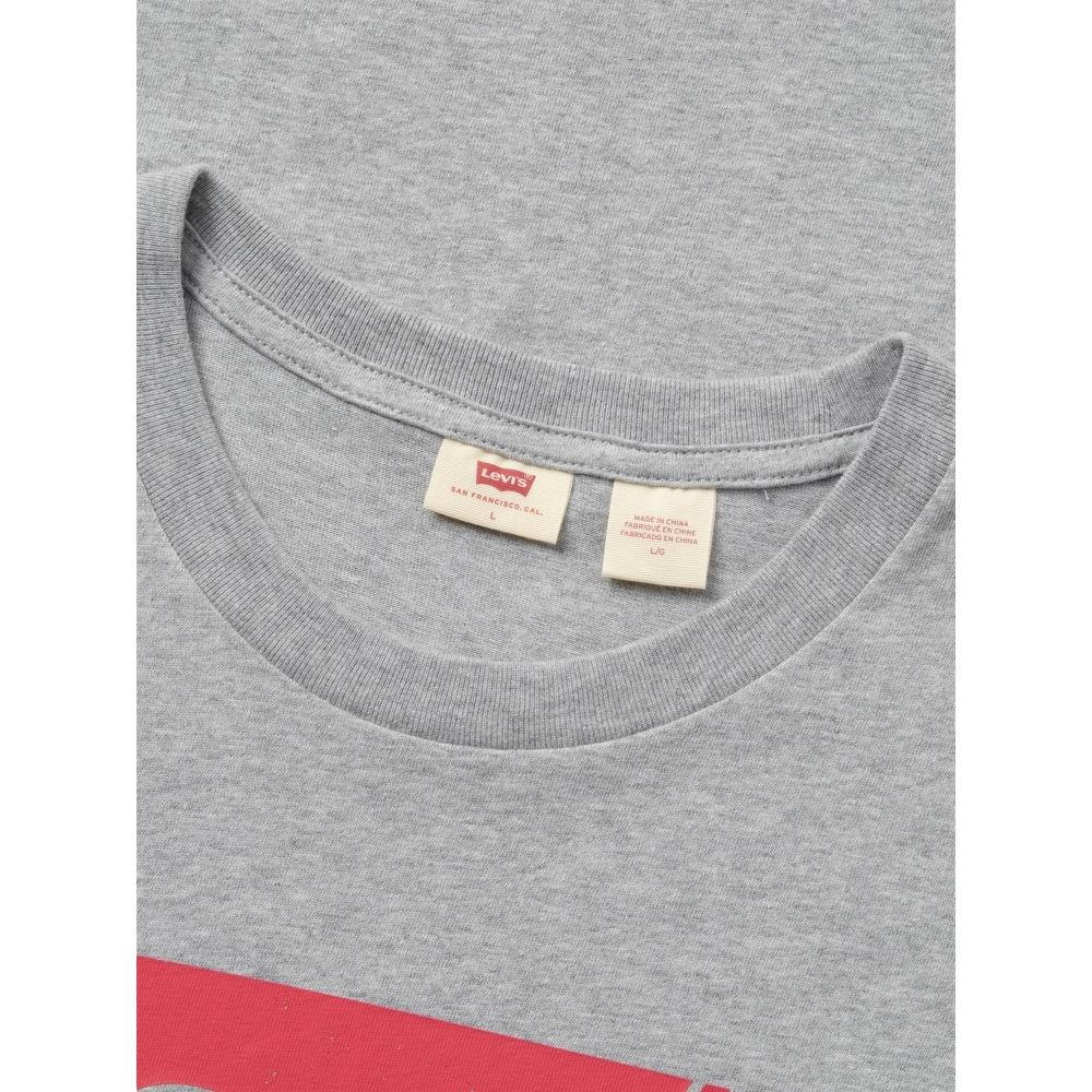 Levis Simple Comfortable Versatile Logo Print Short Sleeve T-Shirt Men Tops Gray 002A0-0003