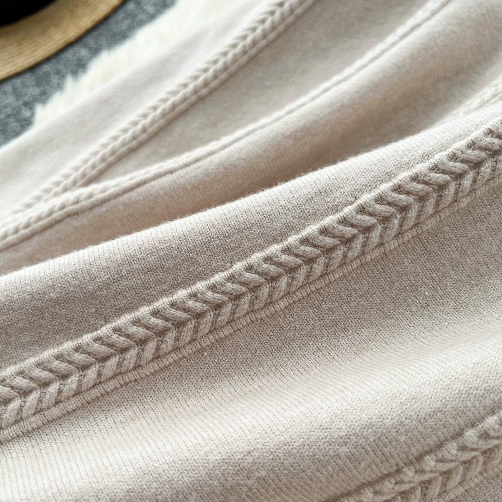 Autumn Winter Women Casual Twist Knitted Elastic High Waist Long Midi Skirt