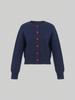 2025 Women's Heart Button Knit Top - Casual Autumn/Winter Outerwear