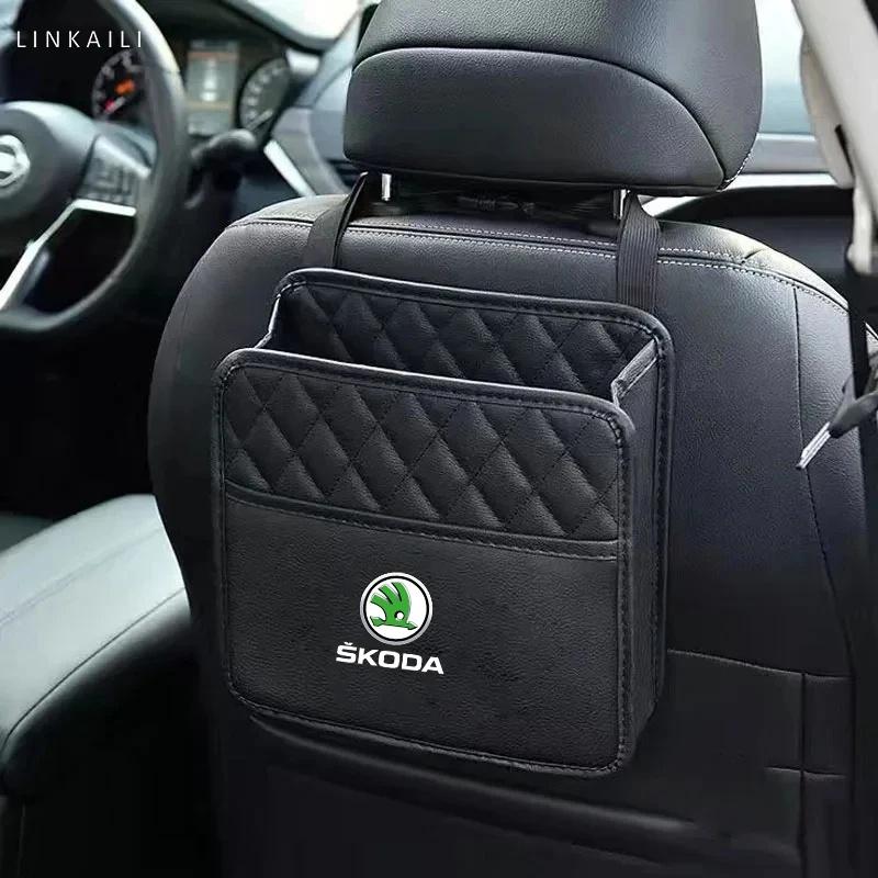 lkdxh8 Suspension car seat back storage bag/car rear seat storage bag for Skoda Octavia Superb Fabia 1 2 VII S Kodiaq Kamik Scala VIRS