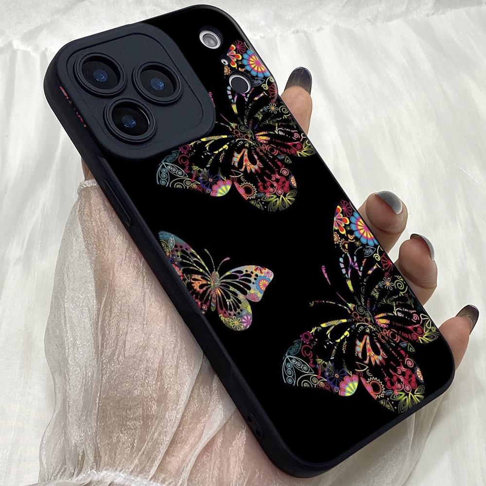 

M414 Art butterfly Angel Eyes Soft Phone Cases for iPhone Samsung Galaxy Xiaomi Rdemi Huawei Honor Infinix Realme OPPO Vivo All Model TPU Case Vivo Y400 PRO 5G чорний