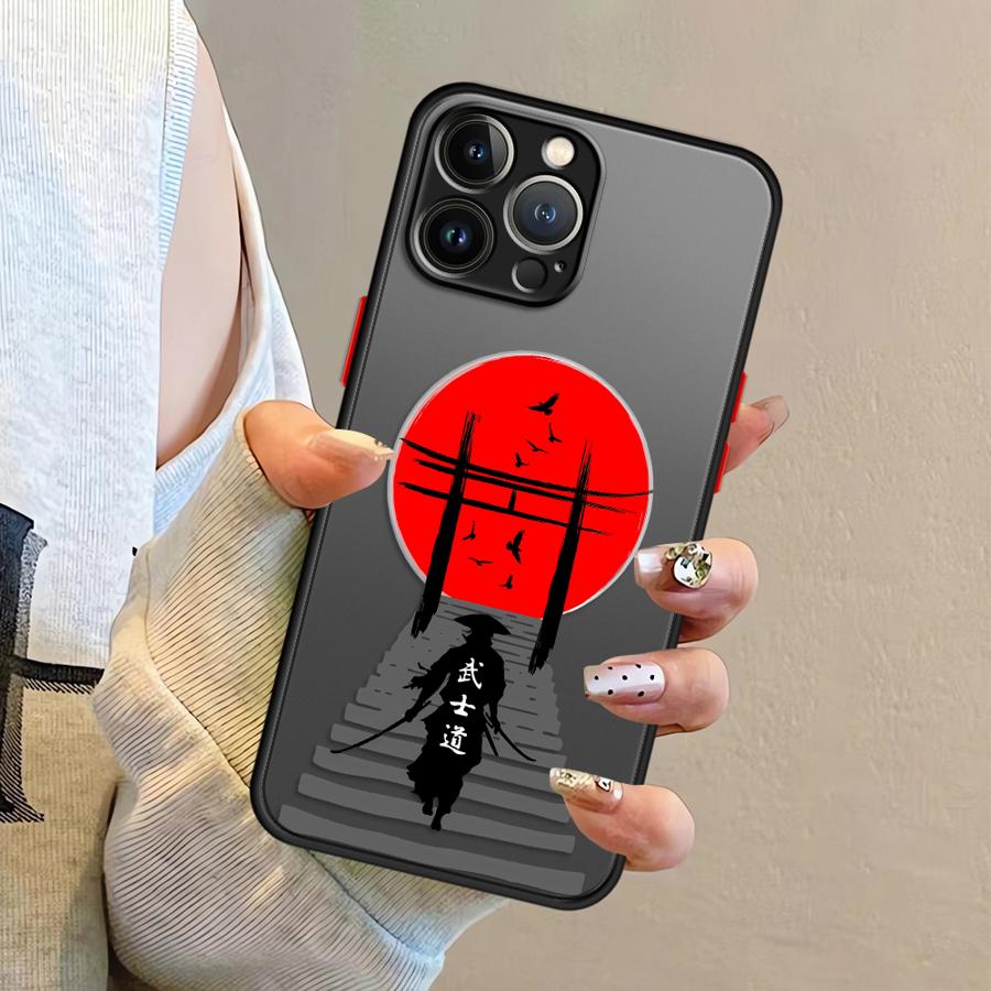 Case for iPhone 17 Pro Max 7 8 SE 12 16 Plus 15 13 Mini XS XR 14 Air 11 Funda Back Phone Cover Japanese Samurai