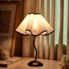 Girly Heart Skirt Table Lamp: Mid-Century LED Night Light for Bedroom and Study.