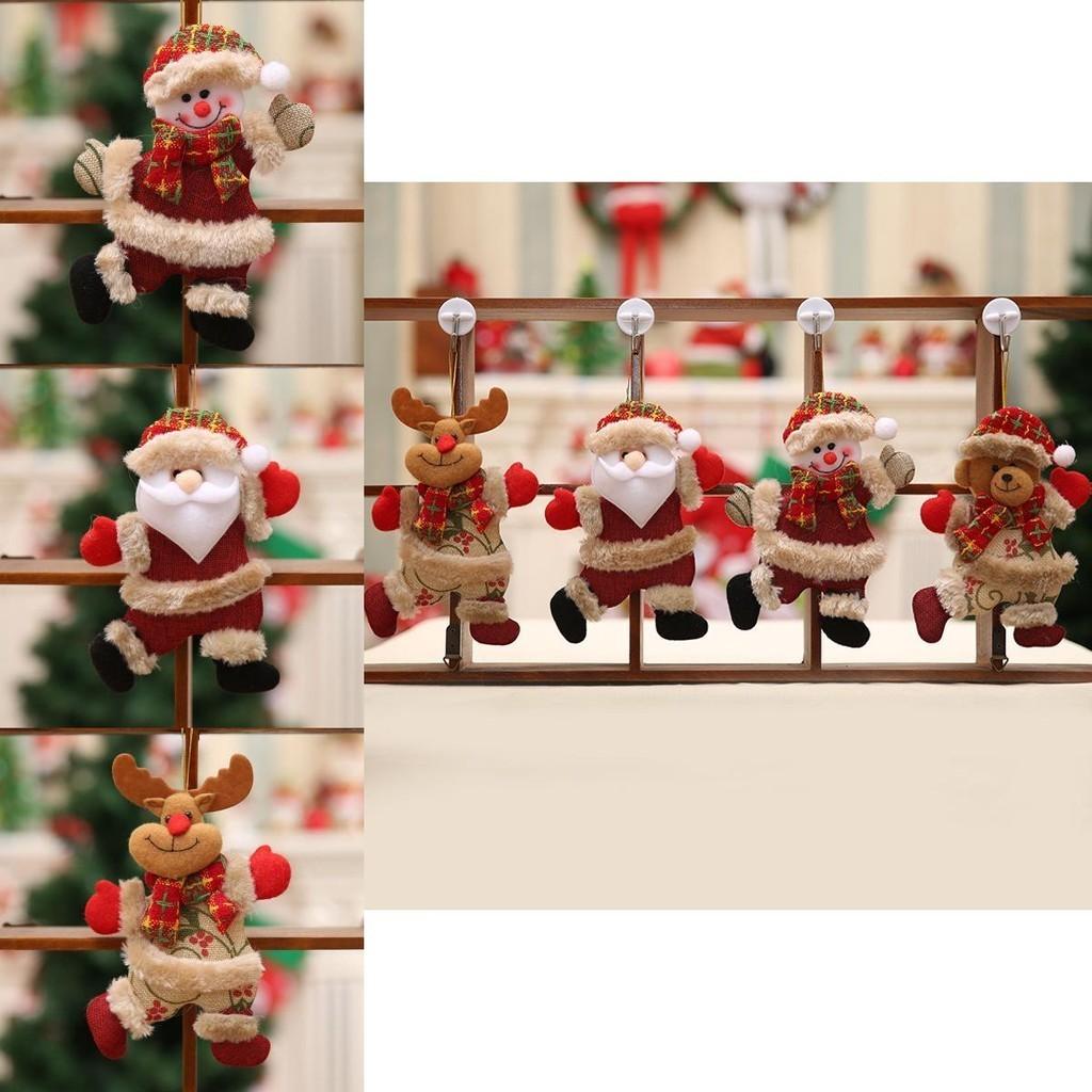 Affascinanti Bambole di Natale con Babbo Natale, Pupazzo di Neve, Alce, Orso Perfette Come Decorazioni per l'Albero Festivo