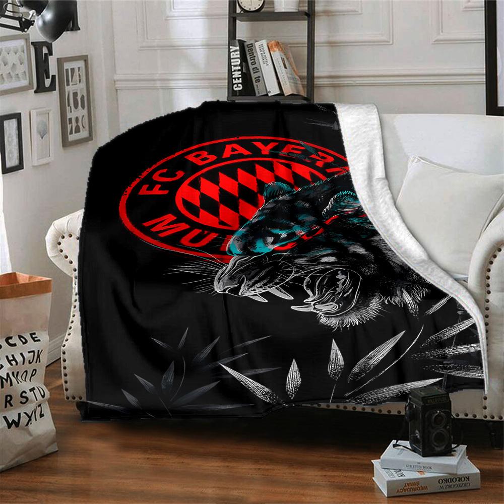 1pc Flannel Blanket, Panther,Bayern,Roar Pattern Printed Blanket, Sofa Bed Sofa Car Office Camping Travel Warm And Comfortable Soft Blanket,