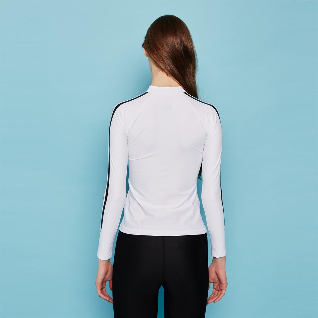 ARGO Line (Wh) Women'S Zip-Up Rash Guard Top