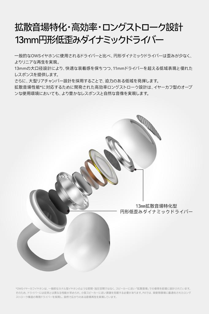 Moondrop Pill Wireless Earphones with Ear Cuffs Bluetooth Ear Design Waterproof Up To 28 Hours Playback AI Noise Cancellation 13mm Circular Dynamic